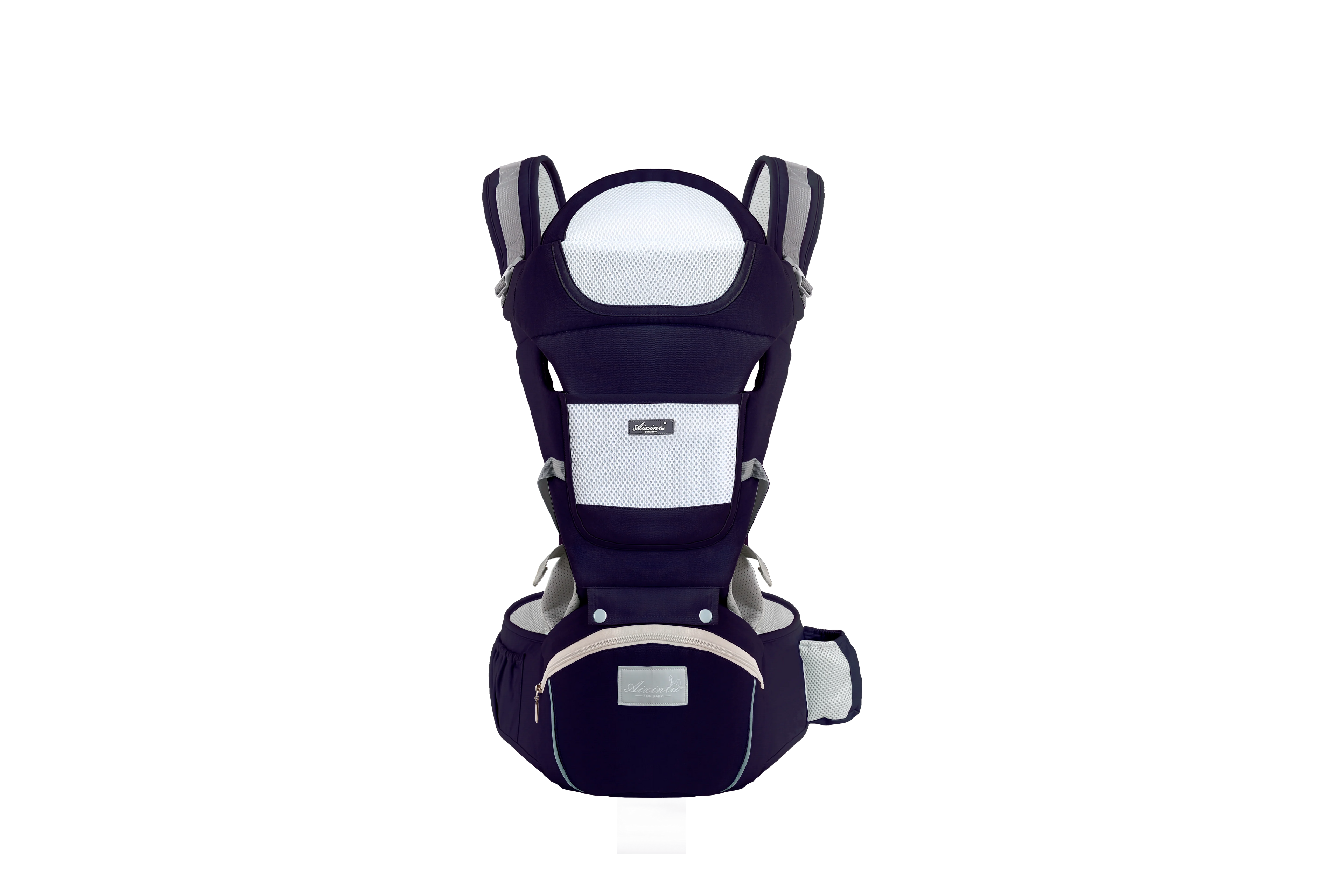 Ergonomic baby carrier with hip seat