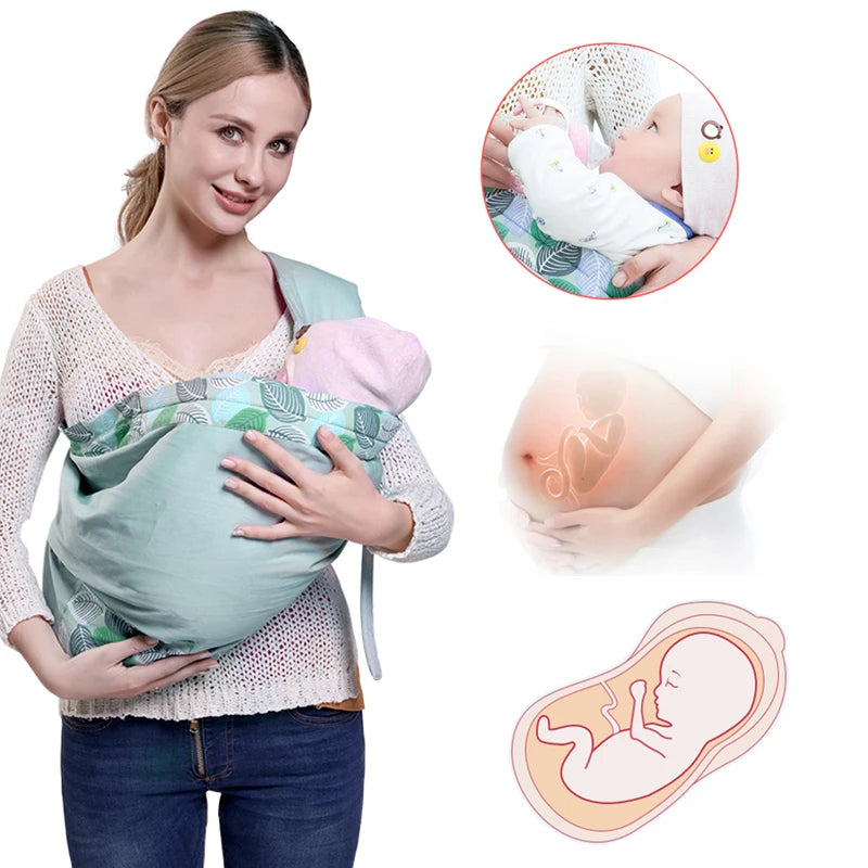 Écharpe de Portage Bébé 0-36 Mois — Coton Mesh Respirant, Couvre-aläitement Inclus