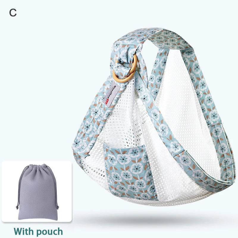 Écharpe de Portage Bébé 0-36 Mois — Coton Mesh Respirant, Couvre-aläitement Inclus