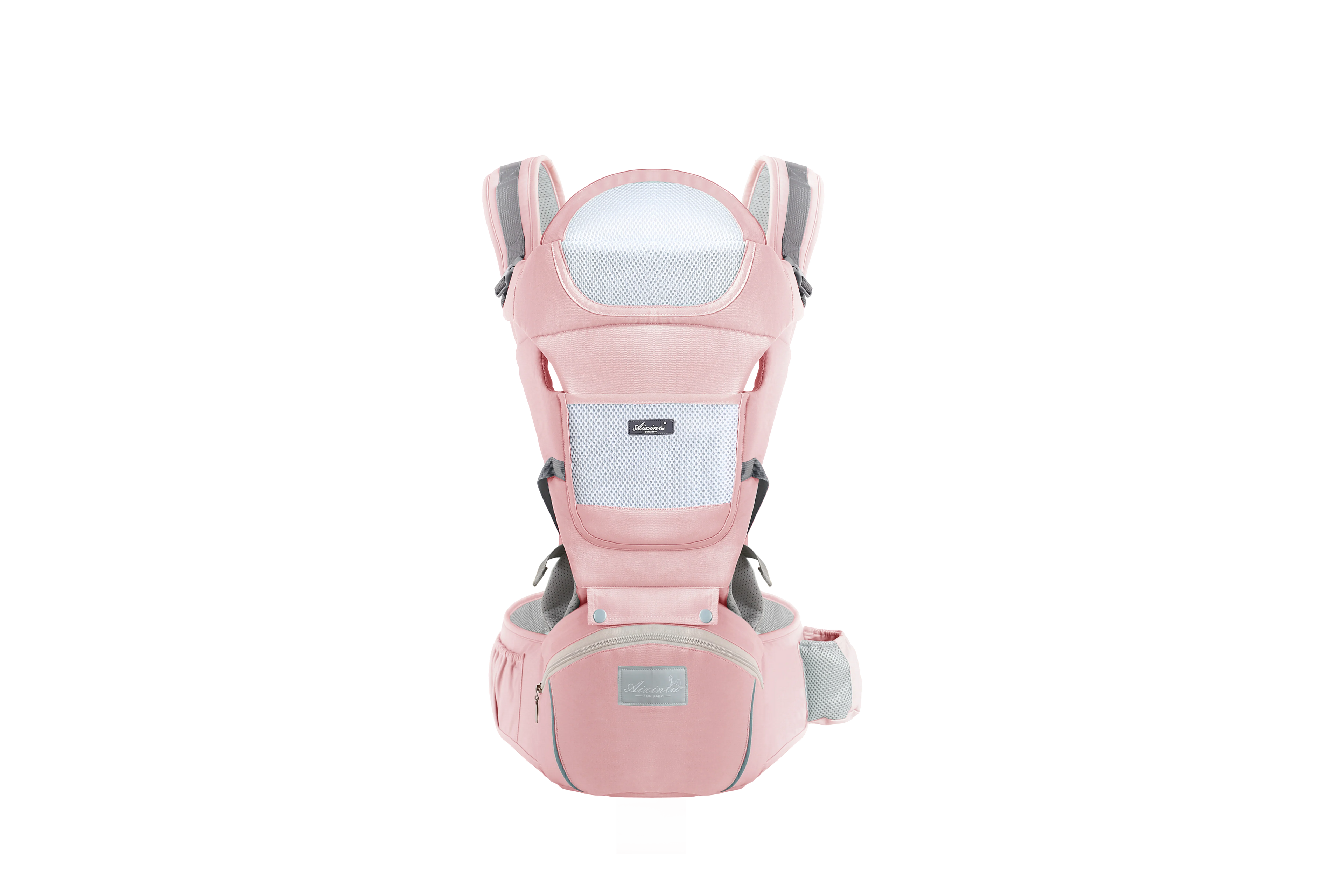 Ergonomic baby carrier with hip seat