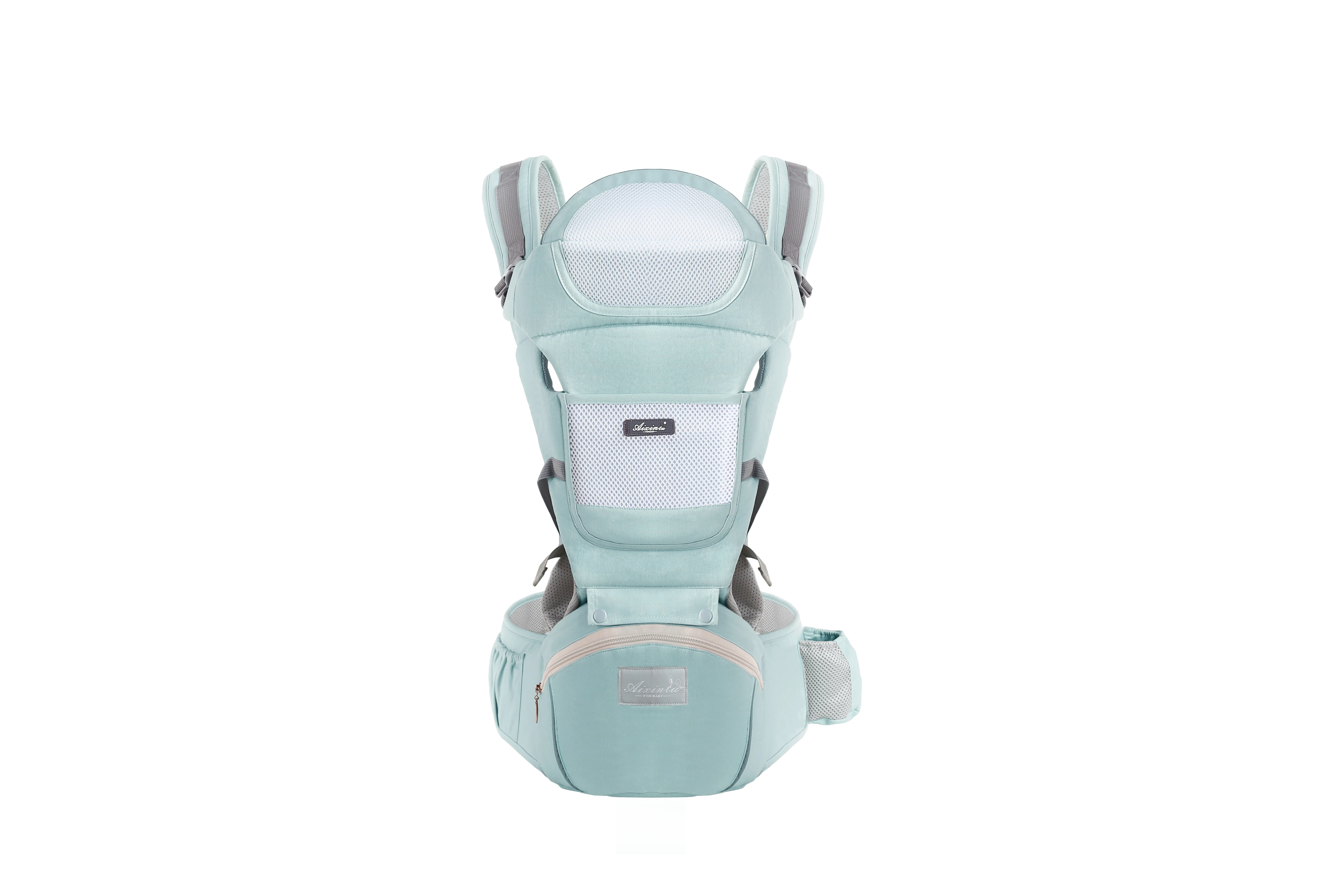 Ergonomic baby carrier with hip seat