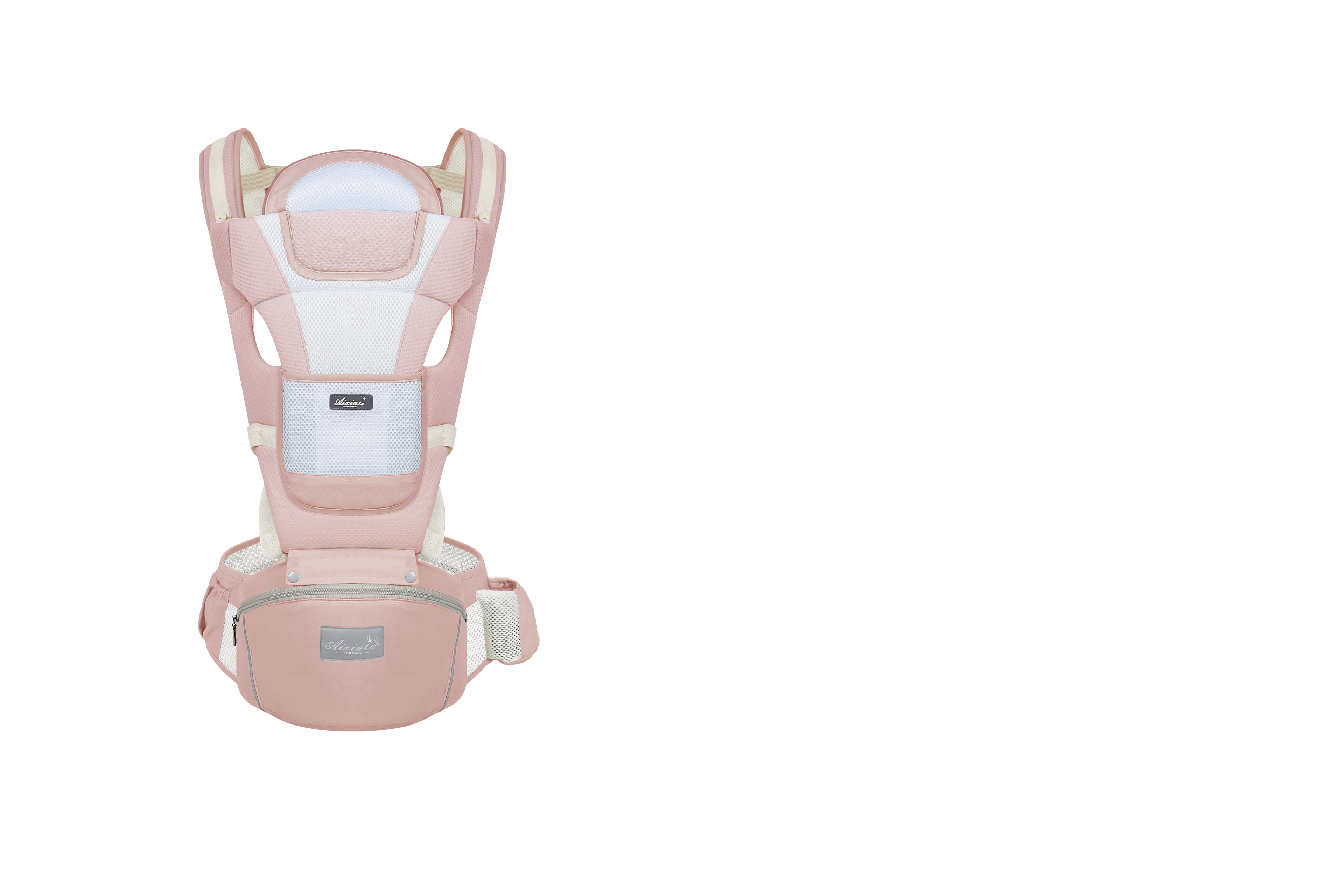 Ergonomic baby carrier with hip seat