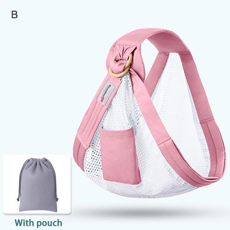 Écharpe de Portage Bébé 0-36 Mois — Coton Mesh Respirant, Couvre-aläitement Inclus