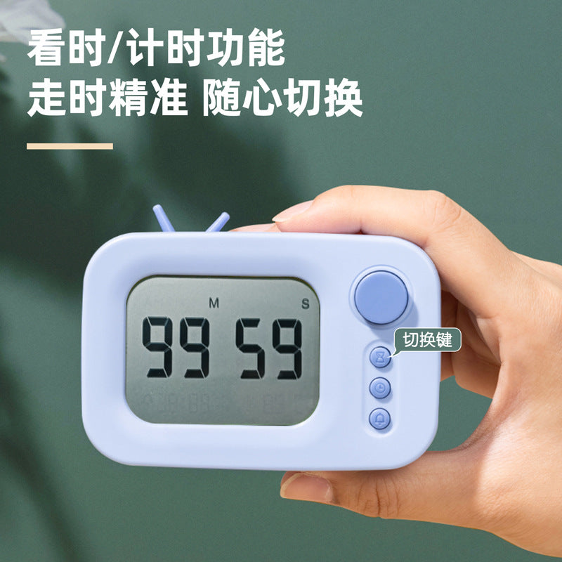 Deli LE104 alarm clock for students: new, cute, simple, children's, home, intelligent, multifunctional electronic alarm clock