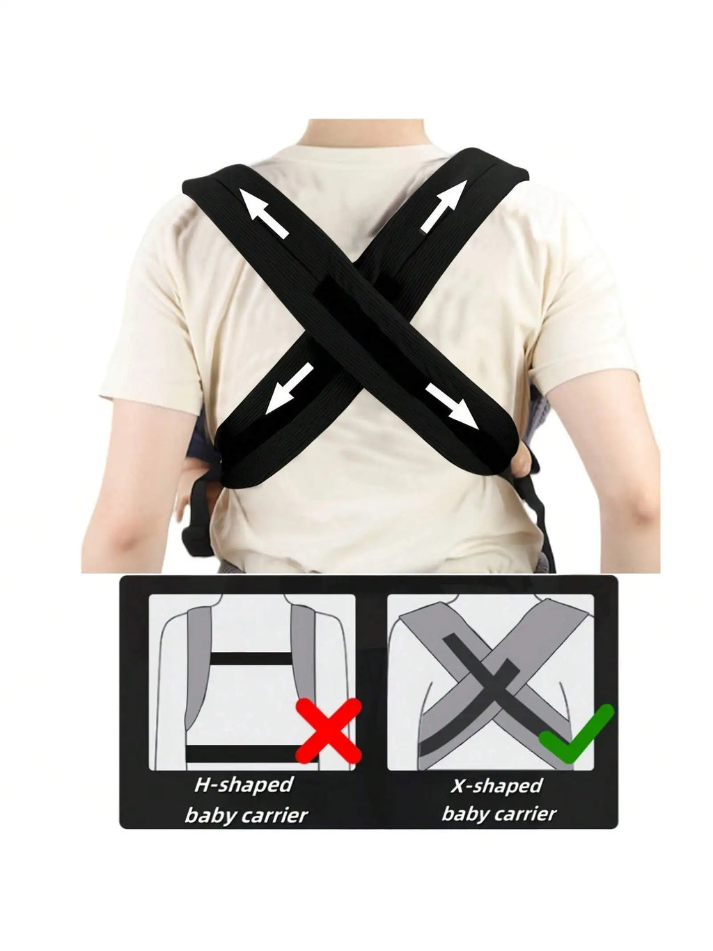 1-Piece Ergonomic Multifunctional Baby Carrier - 4-in-1 Portable Baby Travel Gear, with Adjustable and Comfortable Front and Back Straps, the Perfect Baby Shower Gift for Your Baby.