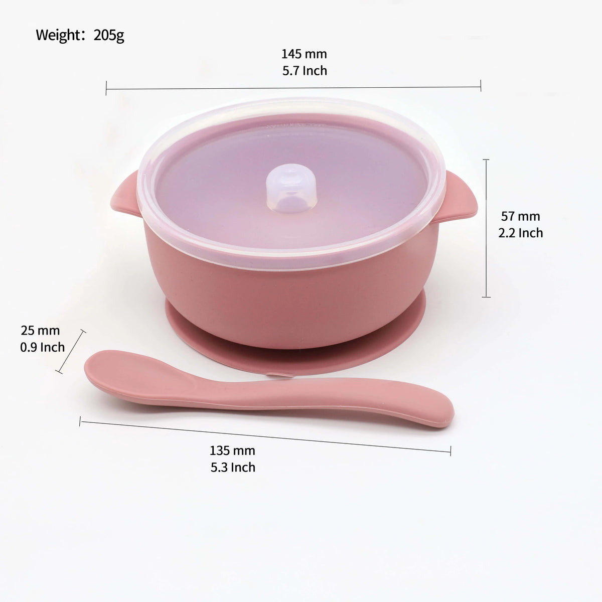 Bol Silicone Bébé 3 Pièces avec Couvercle & Ventouse — Set Repas Complet