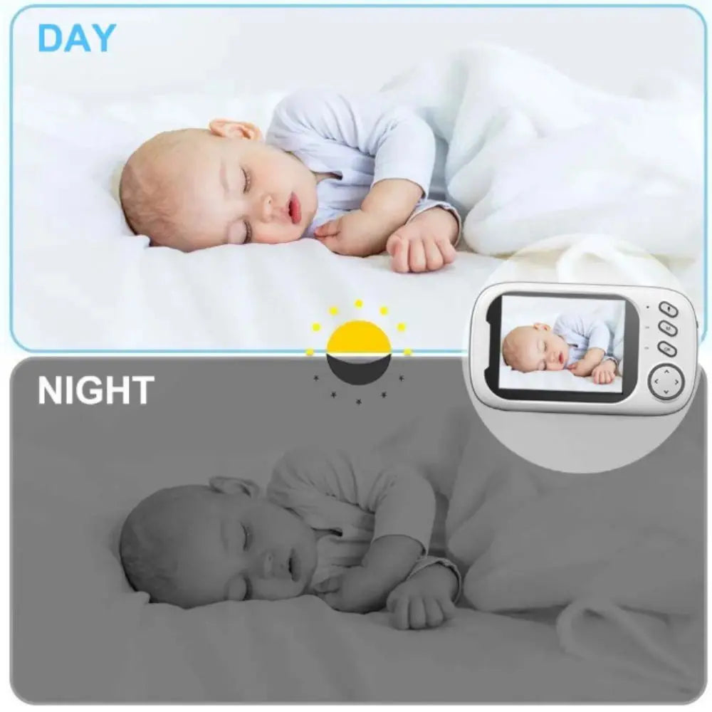 3.5-inch LCD ABM600 Baby Monitor Wireless Real-time Video Baby Monitor 2-Way Audio Upgraded Camera