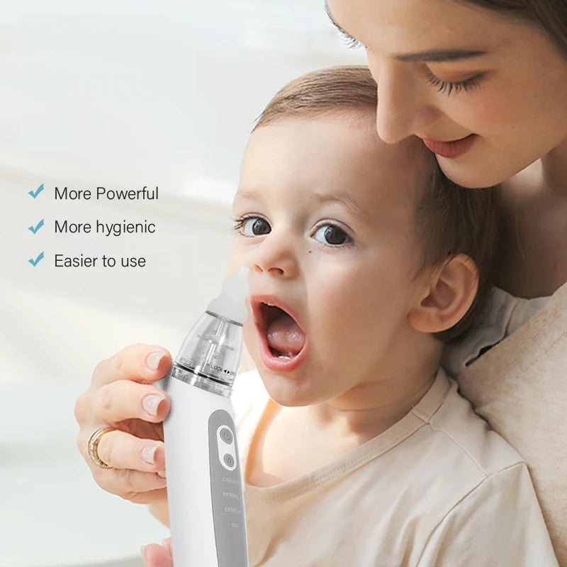 Nasal Aspirator for Baby Electric Nose Aspirator for Toddler Nose Sucker Automatic Nose Cleaner with Music and 3 Silicone Tips