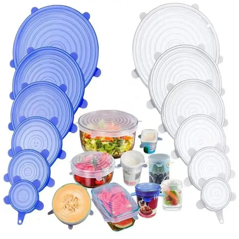 Couvercles de Conservation Silicone 6 Pièces — Universels & Hermétiques