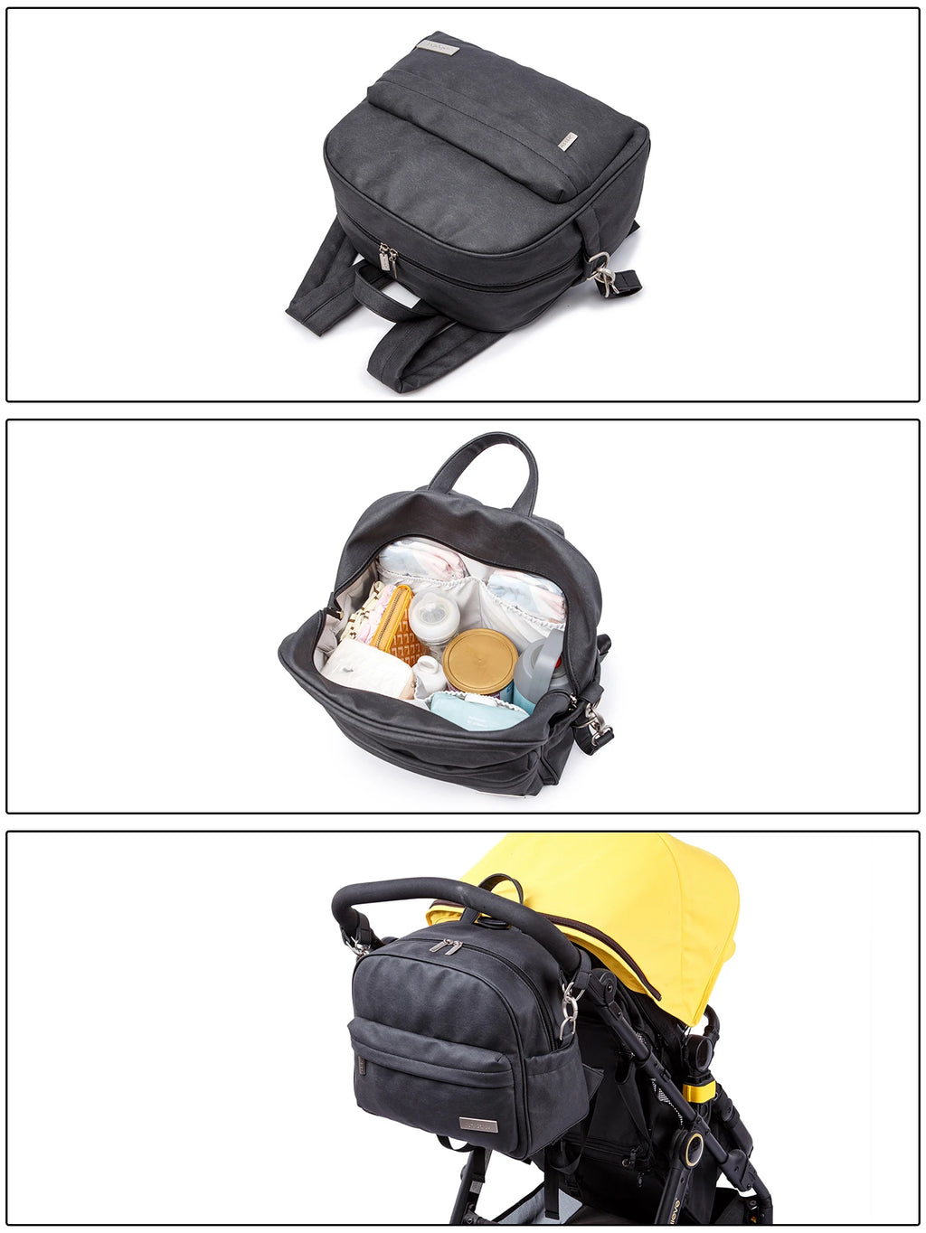 Fashion Diaper Bag for Newborn Baby Waterproof Light Weight Protable Mommy Diaper Backpack for Quick Outing Nappy Changing Bag