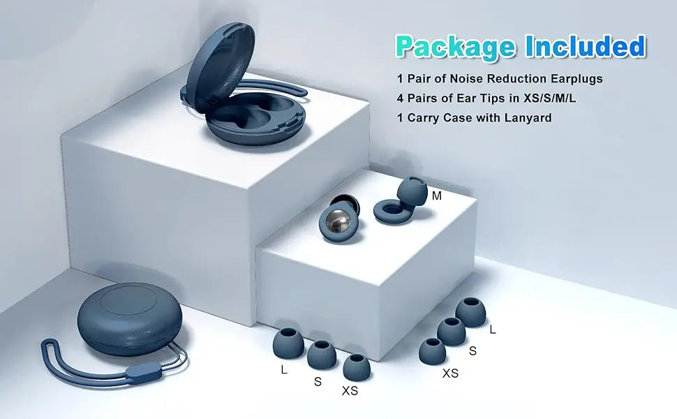 Bouchons d'Oreilles Anti-Bruit 25dB — Silicone Doux Réutilisables