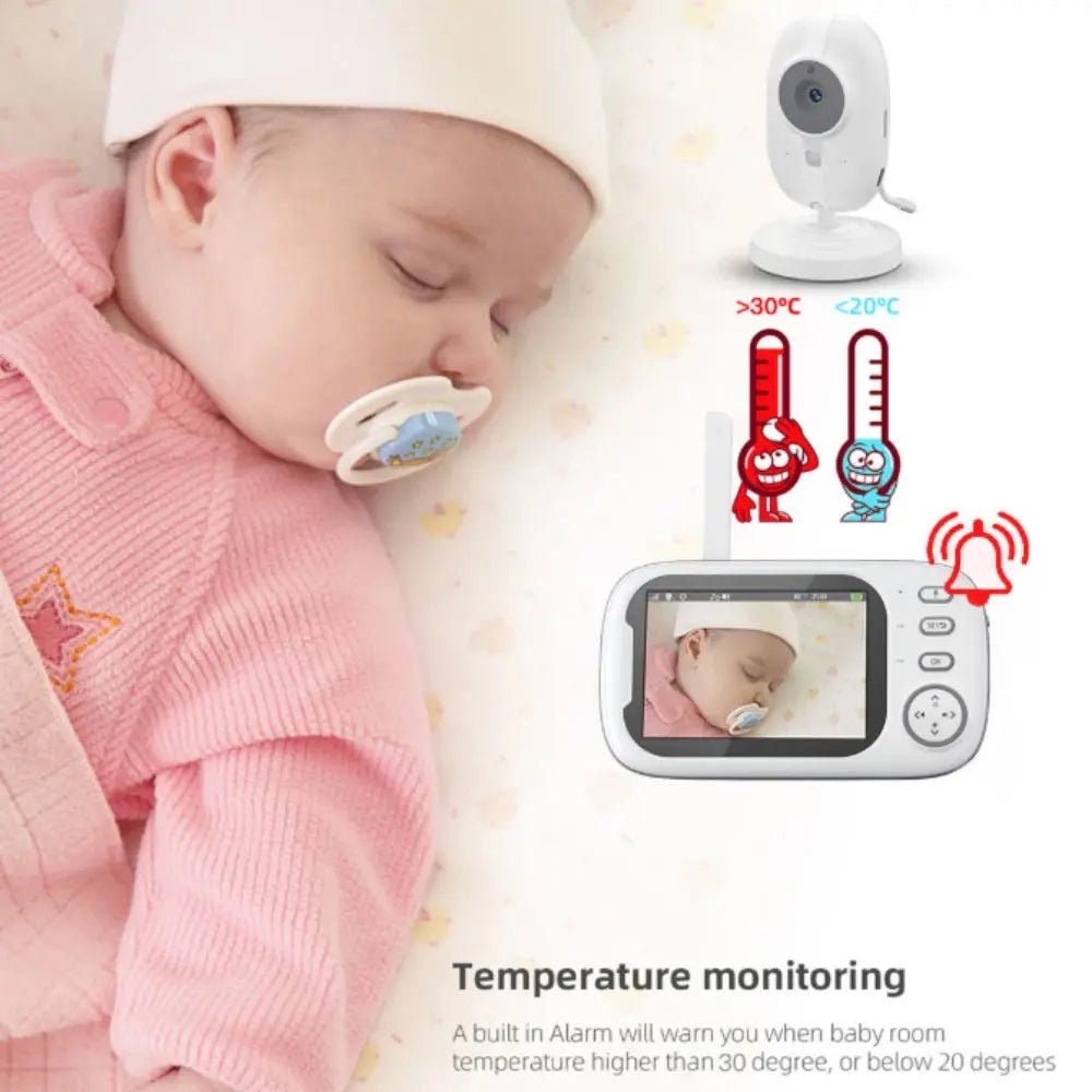 3.5-inch LCD ABM600 Baby Monitor Wireless Real-time Video Baby Monitor 2-Way Audio Upgraded Camera