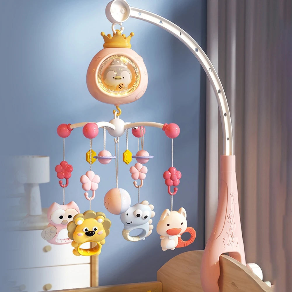 Mobile Musical Bébé avec Projecteur & Veilleuse — Télécommande
