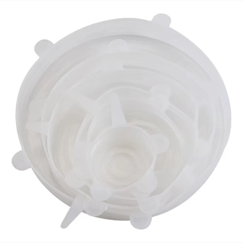 Couvercles Silicone Extensibles 6 Pièces — Conservation Alimentaire Réutilisable