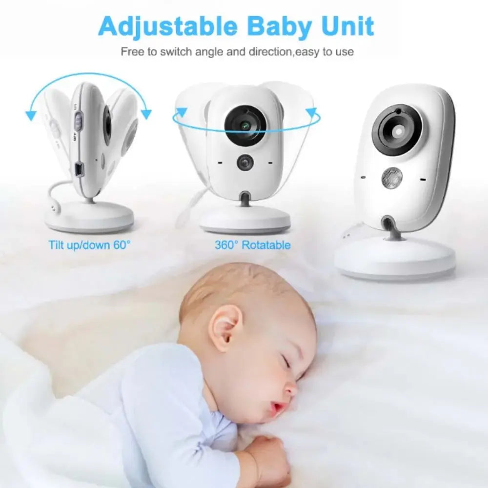 3.5-inch LCD ABM600 Baby Monitor Wireless Real-time Video Baby Monitor 2-Way Audio Upgraded Camera
