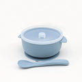 Bol Silicone Bébé 3 Pièces avec Couvercle & Ventouse — Set Repas Complet
