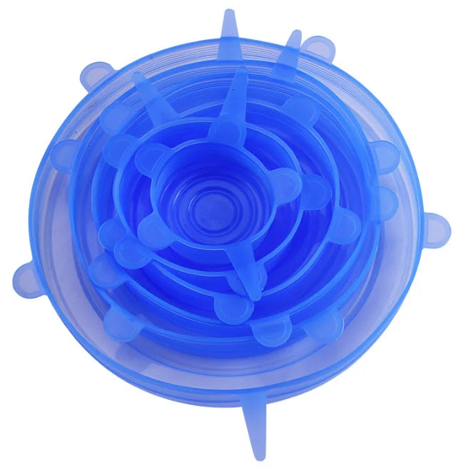 Couvercles de Conservation Silicone 6 Pièces — Universels & Hermétiques