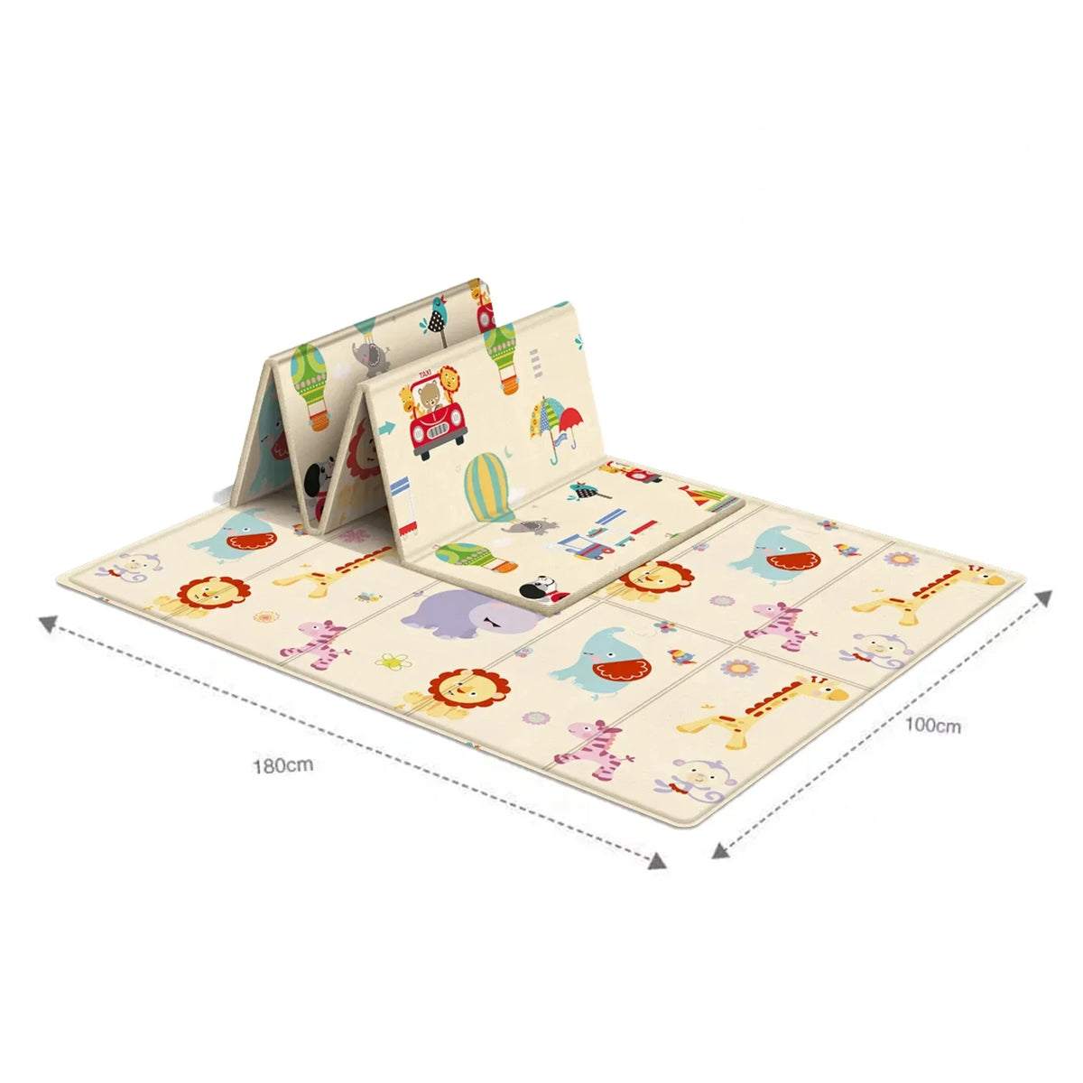 Tapis de Jeu Pliable Double Face – Antidérapant & Éducatif