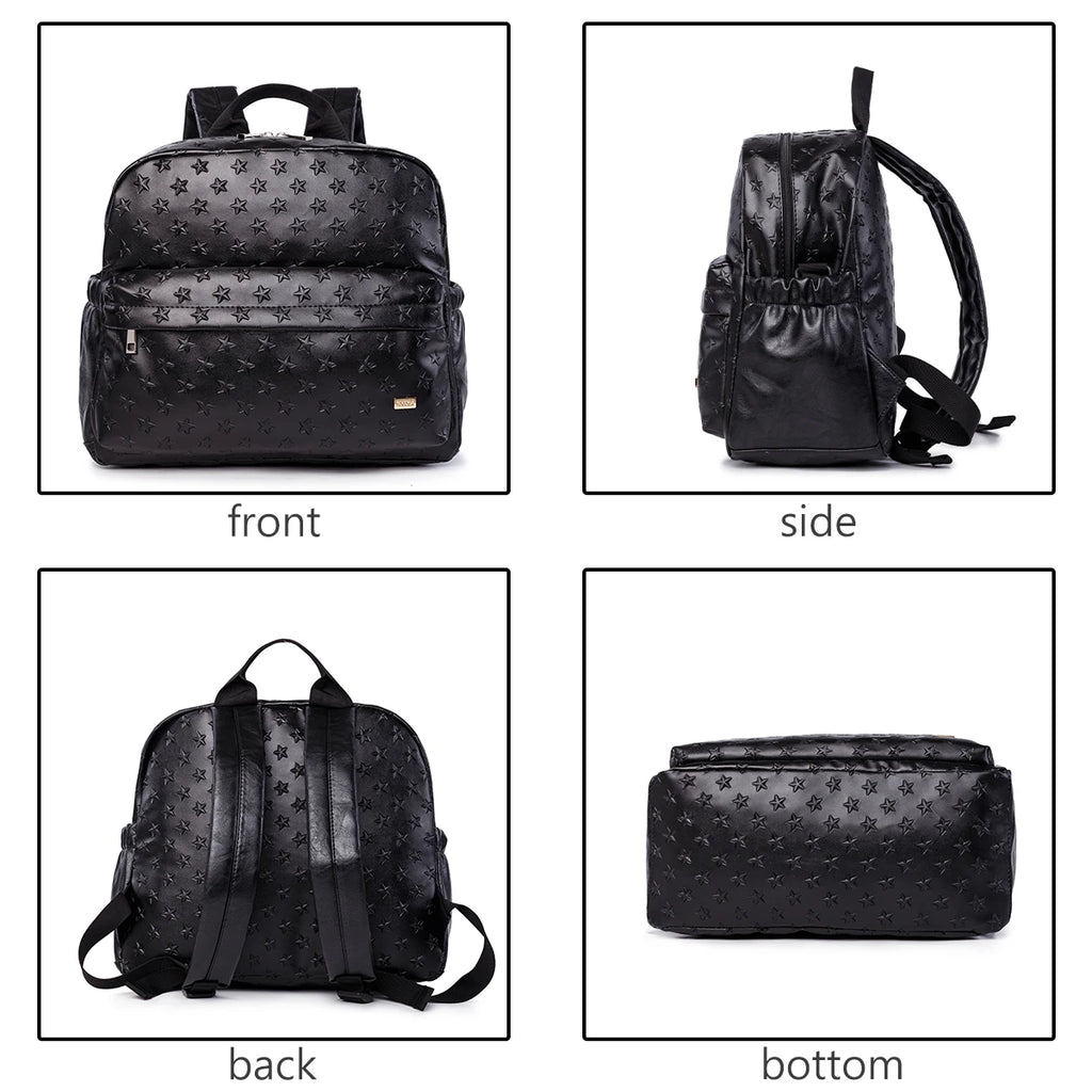 Fashion Diaper Bag for Newborn Baby Waterproof Light Weight Protable Mommy Diaper Backpack for Quick Outing Nappy Changing Bag
