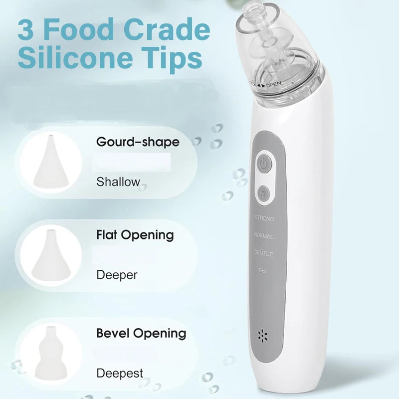 Nasal Aspirator for Baby Electric Nose Aspirator for Toddler Nose Sucker Automatic Nose Cleaner with Music and 3 Silicone Tips