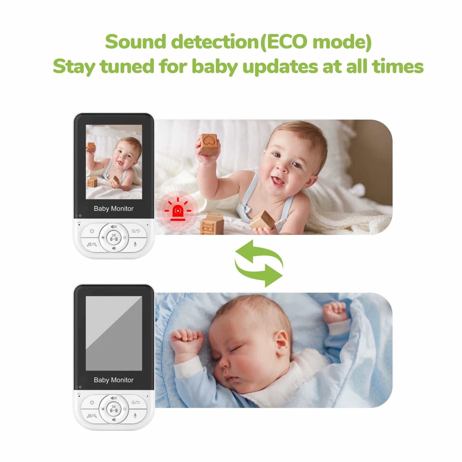 2.8-inch Wireless Intercom Baby Camera with Temperature Display Baby Monitor Babysitter