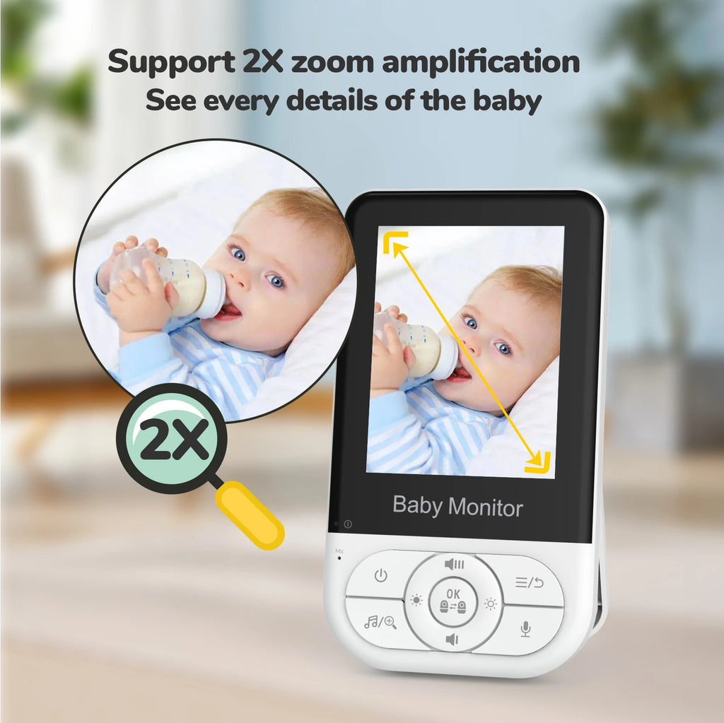 2.8-inch Wireless Intercom Baby Camera with Temperature Display Baby Monitor Babysitter