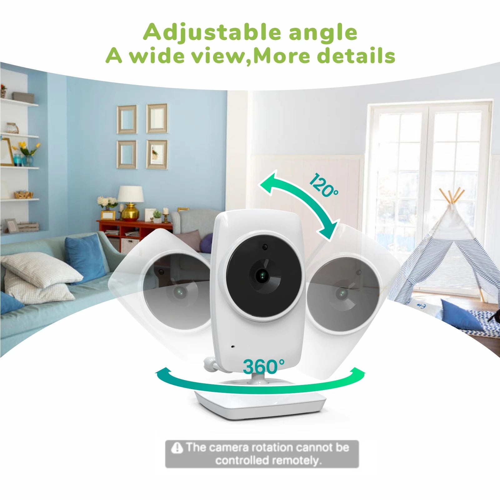 2.8-inch Wireless Intercom Baby Camera with Temperature Display Baby Monitor Babysitter