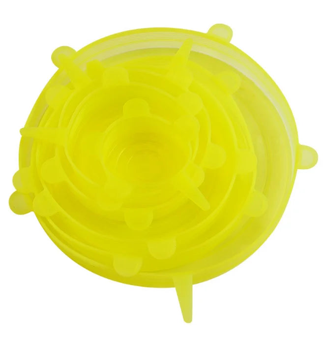 Couvercles de Conservation Silicone 6 Pièces — Universels & Hermétiques