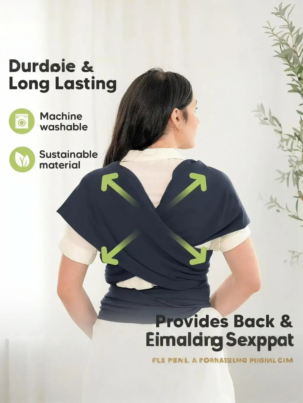Porte-Bébé Avant Multifonction — Allaitement, Sommeil & Sortie, Tissu Tricoté