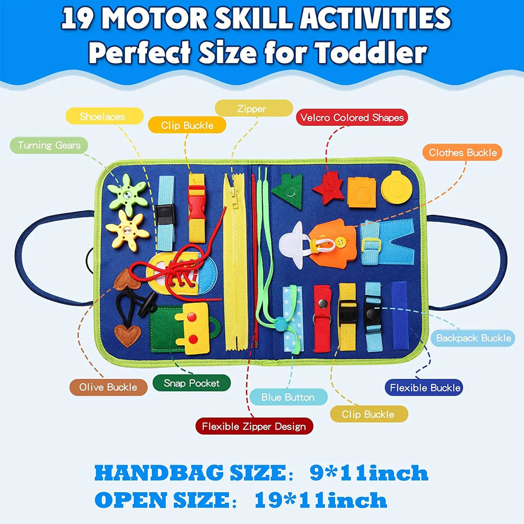 Montessori Toys Busy Board Sensory Activity Developing Board for Motor Skills,Learning Board for Toddlers  Birthday gift