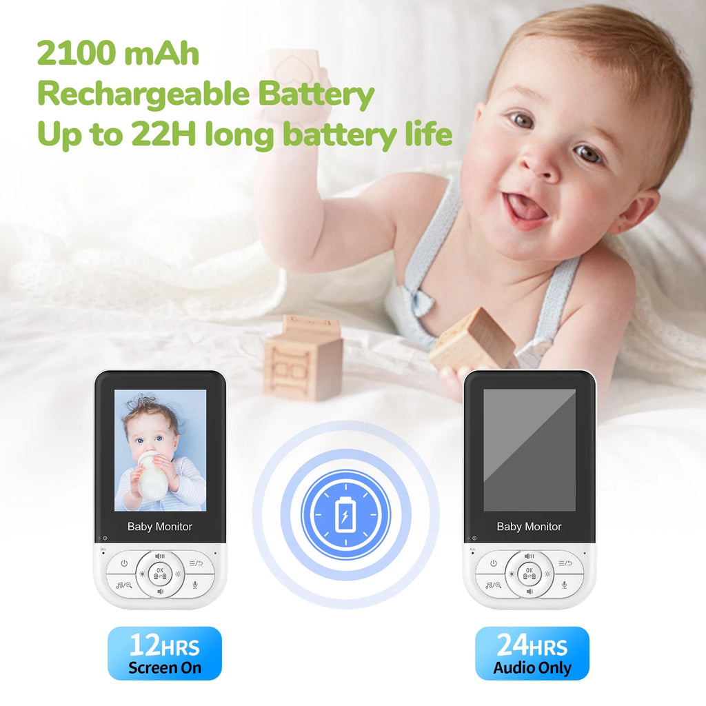 2.8-inch Wireless Intercom Baby Camera with Temperature Display Baby Monitor Babysitter