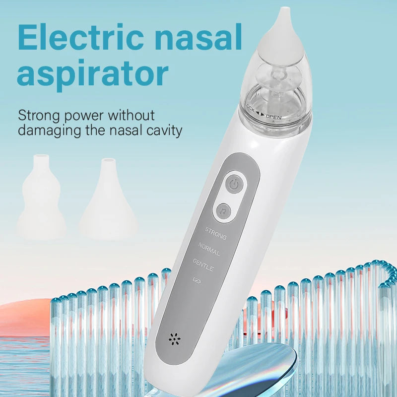 Nasal Aspirator for Baby Electric Nose Aspirator for Toddler Nose Sucker Automatic Nose Cleaner with Music and 3 Silicone Tips
