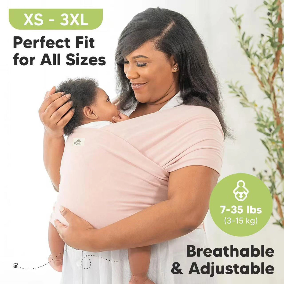 Porte-Bébé Avant Multifonction — Allaitement, Sommeil & Sortie, Tissu Tricoté