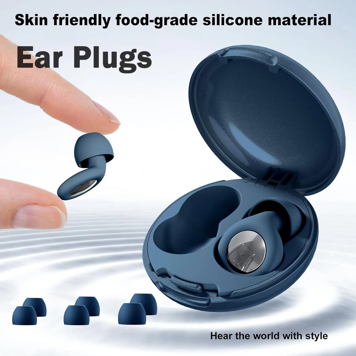 Bouchons d'Oreilles Anti-Bruit 25dB — Silicone Doux Réutilisables