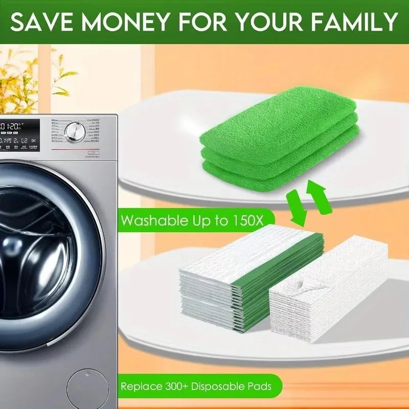 Tampons de Serpillière Réutilisables en Microfibre — Lot de 2 ou 4