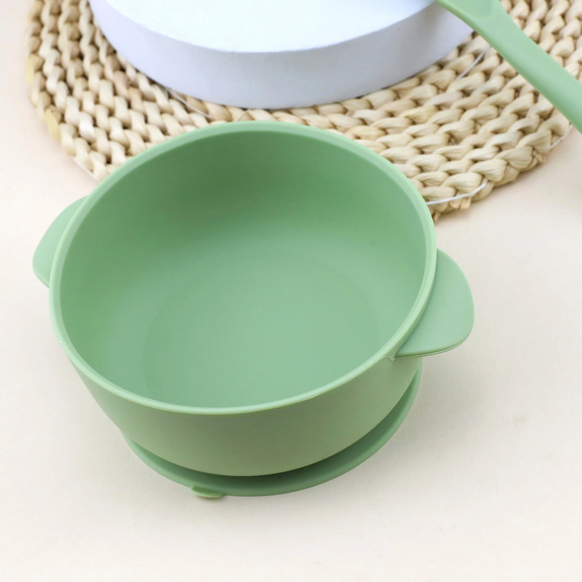 Bol Silicone Bébé 3 Pièces avec Couvercle & Ventouse — Set Repas Complet