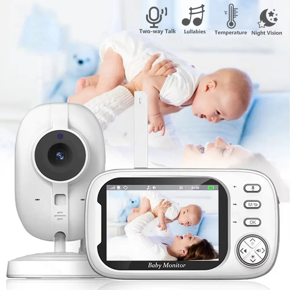 3.5-inch LCD ABM600 Baby Monitor Wireless Real-time Video Baby Monitor 2-Way Audio Upgraded Camera