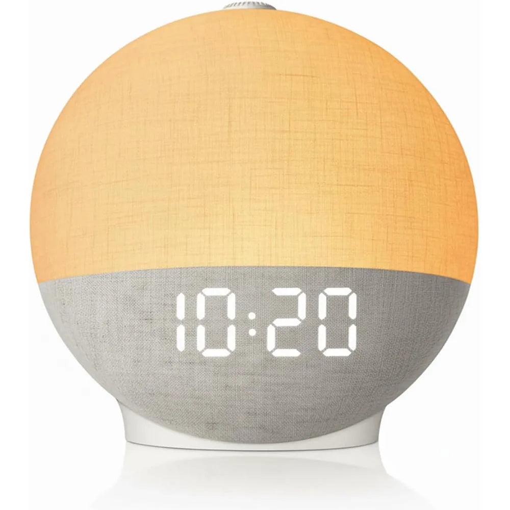 Réveil Lumineux Simulation Lever de Soleil — Bruit Blanc, Bluetooth & Veilleuse