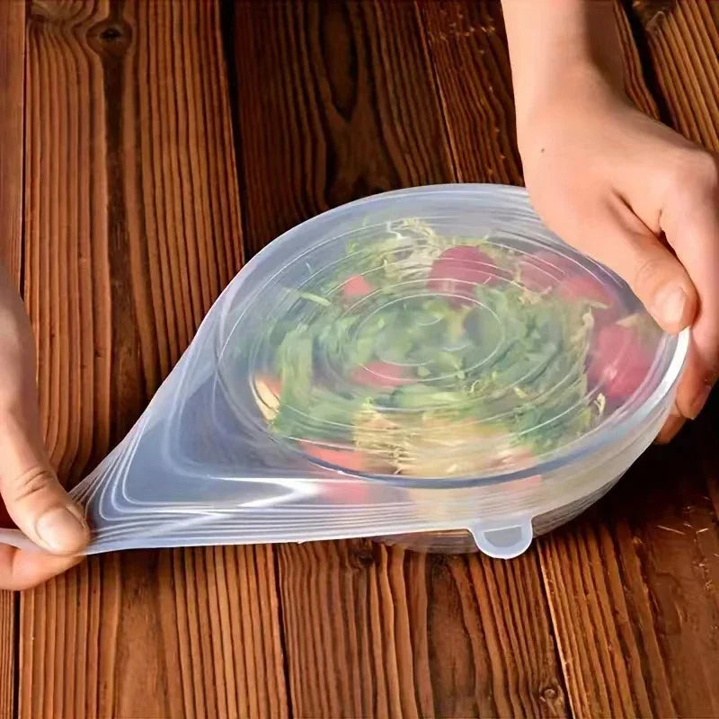 Couvercles Silicone Extensibles 6 Pièces — Conservation Alimentaire Réutilisable