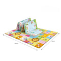 Baby Play Mat Double Sided Foldable Cartoon Pattern Crawling Mat Waterproof Non Slip Indoor Educational Activity Foam Flooring