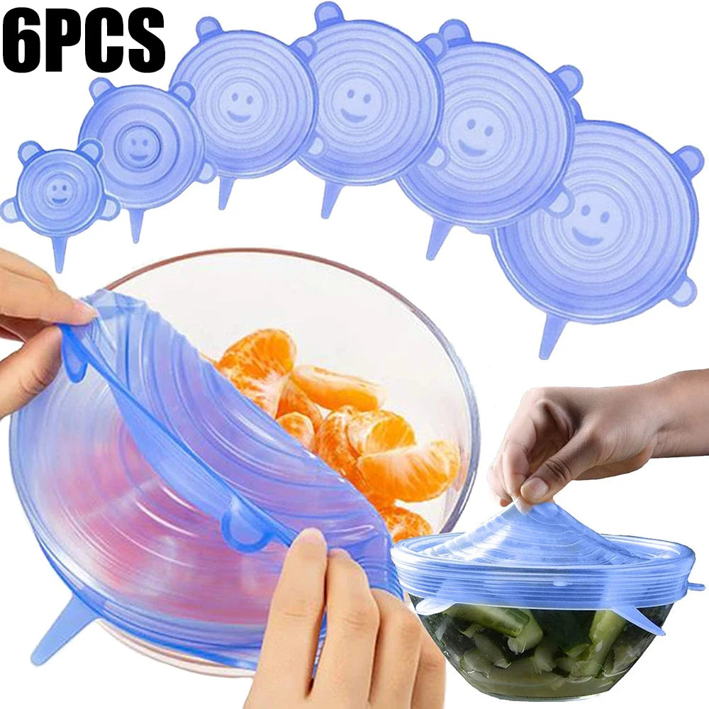 Couvercles de Conservation Silicone 6 Pièces — Universels & Hermétiques