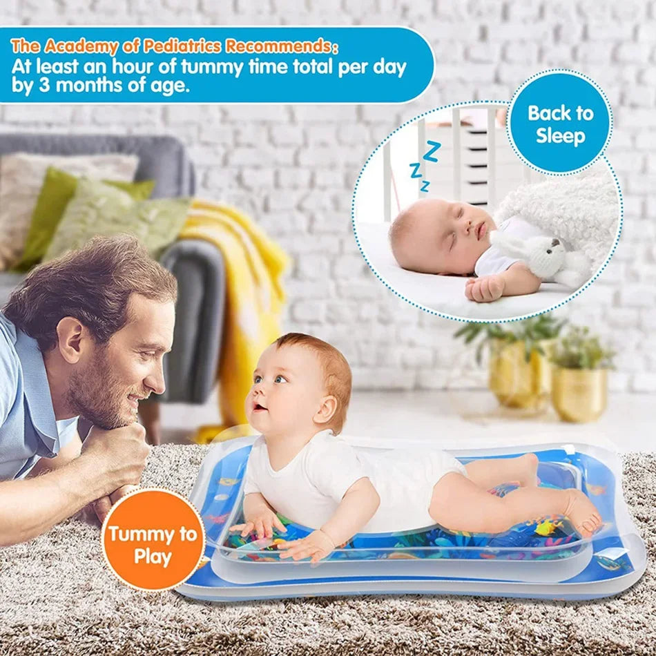 Baby Play Mat Inflatable Water Cushion PVC Infant Tummy Time Toddler Water Pad For Kids Early Education Developing Activity Toys