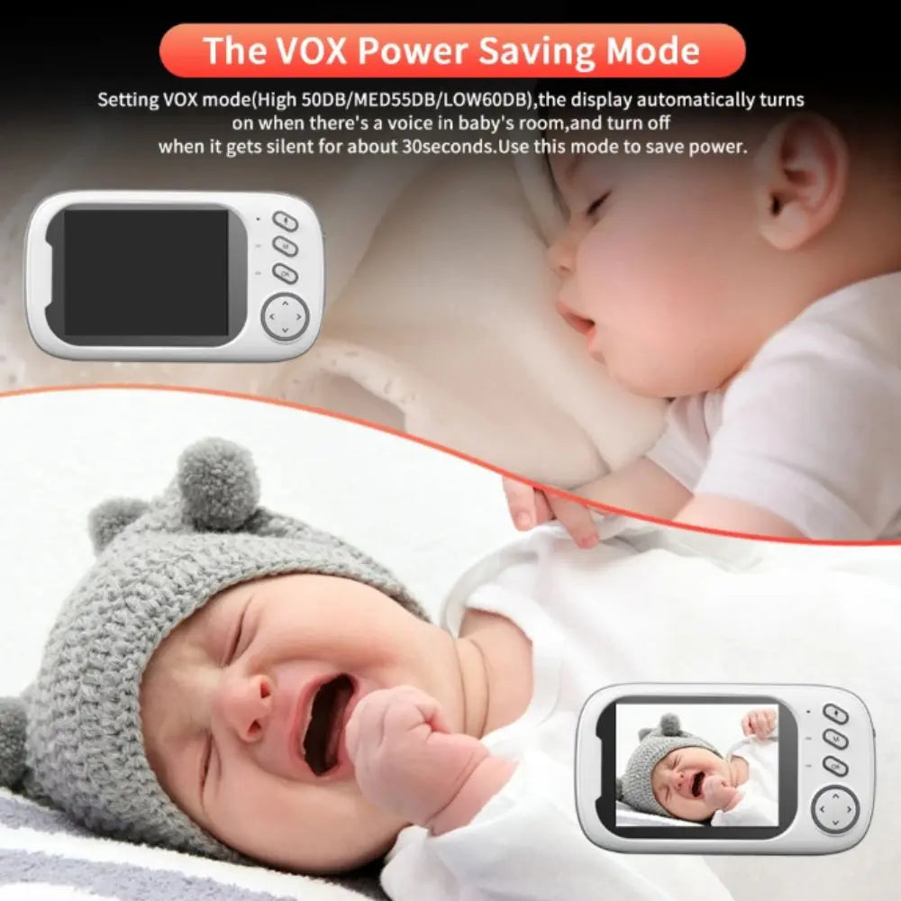 3.5-inch LCD ABM600 Baby Monitor Wireless Real-time Video Baby Monitor 2-Way Audio Upgraded Camera