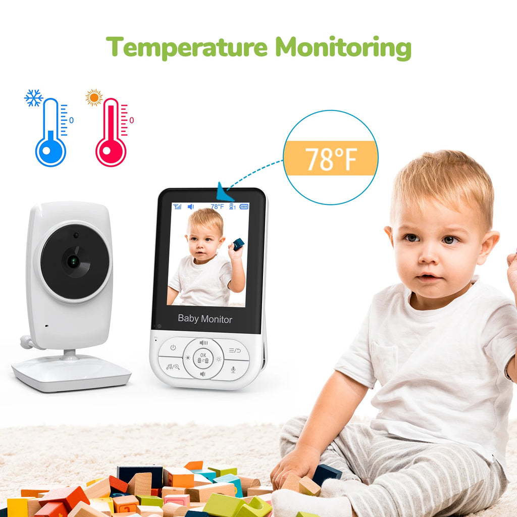 2.8-inch Wireless Intercom Baby Camera with Temperature Display Baby Monitor Babysitter