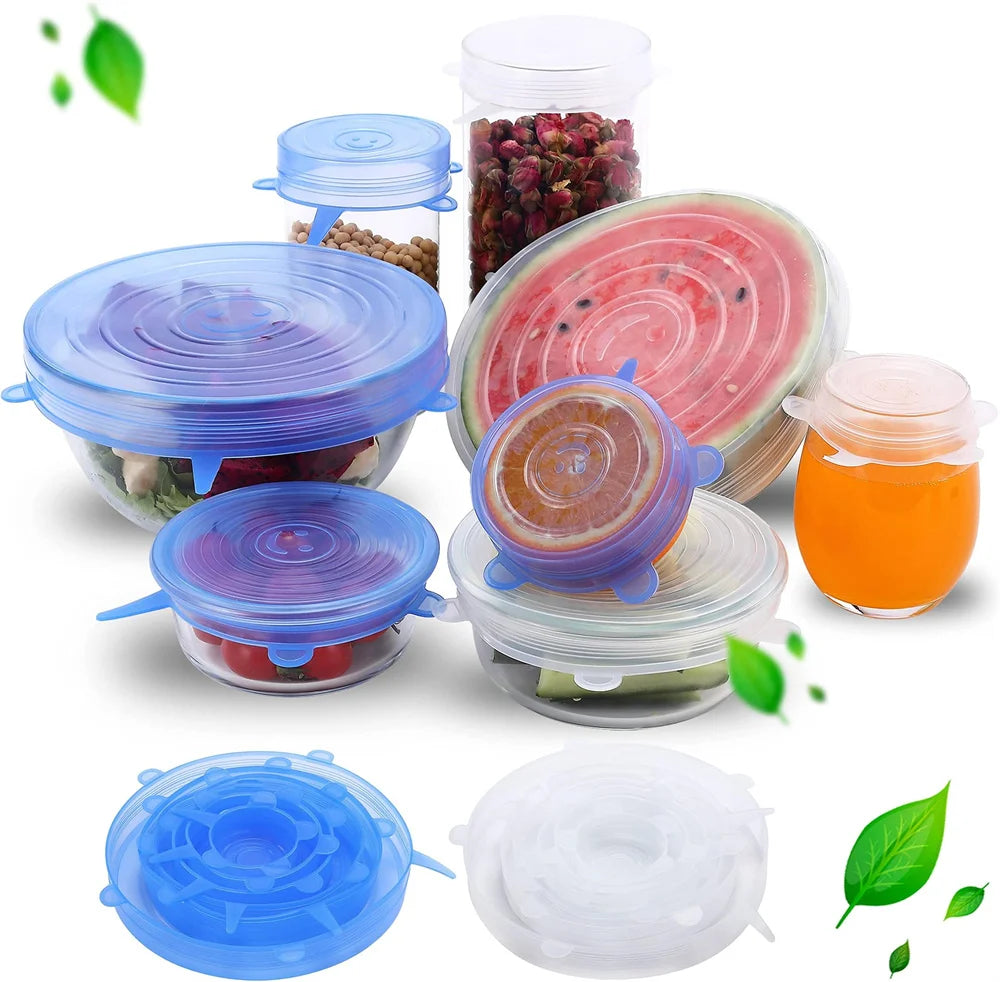 Couvercles de Conservation Silicone 6 Pièces — Universels & Hermétiques