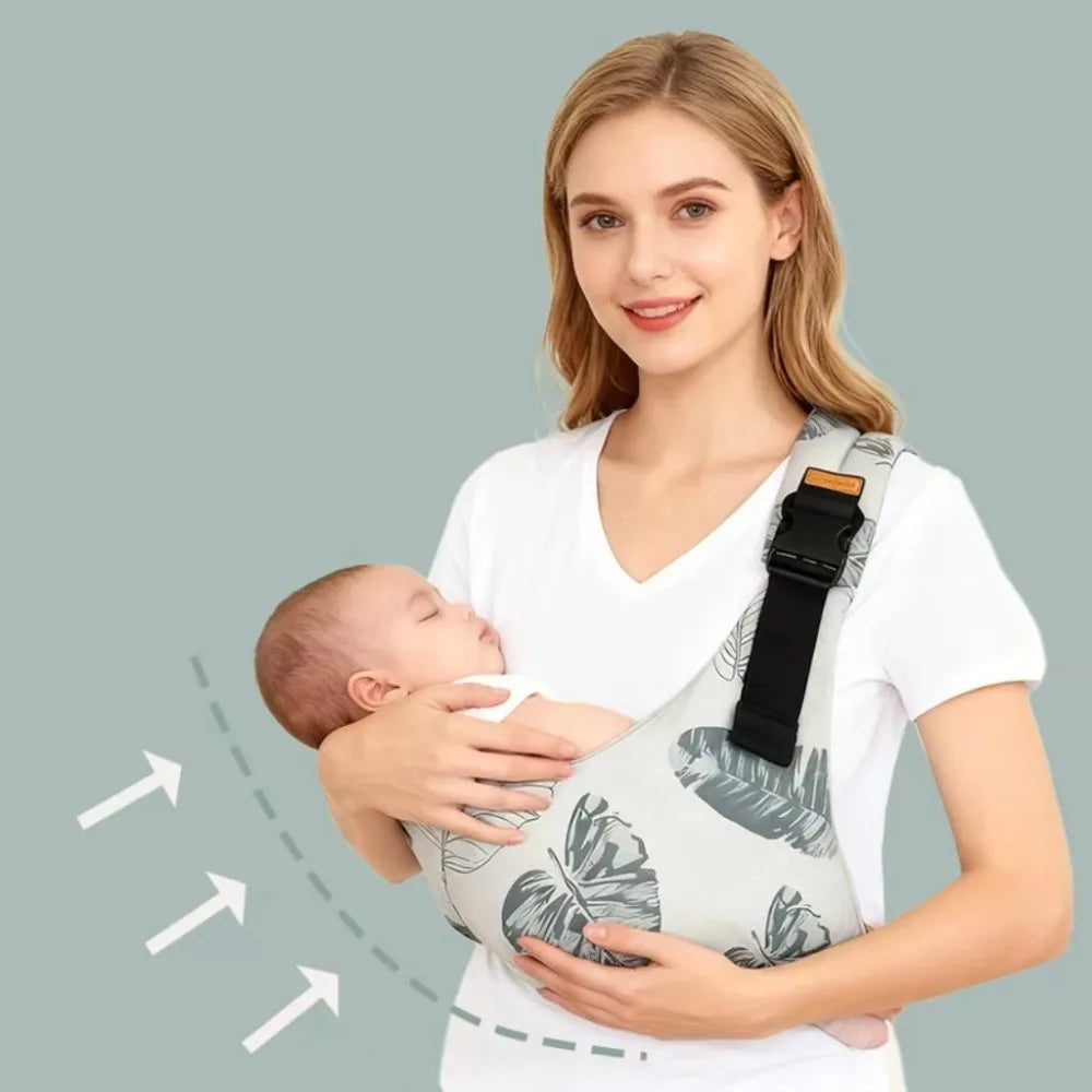 Porte-Bébé Bandoulière Ajustable — Siège de Hanche, Mains Libres