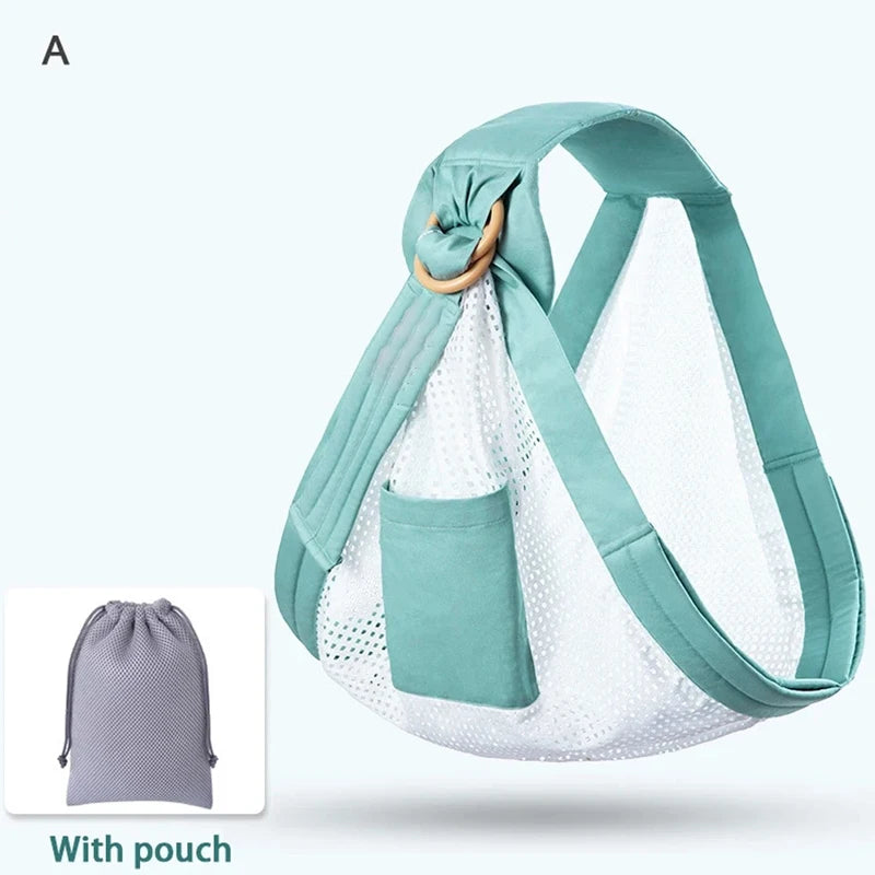 Écharpe de Portage Bébé 0-36 Mois — Coton Mesh Respirant, Couvre-aläitement Inclus