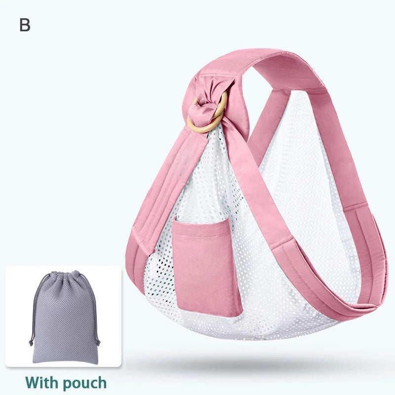 Écharpe de Portage Bébé 0-36 Mois — Coton Mesh Respirant, Couvre-aläitement Inclus