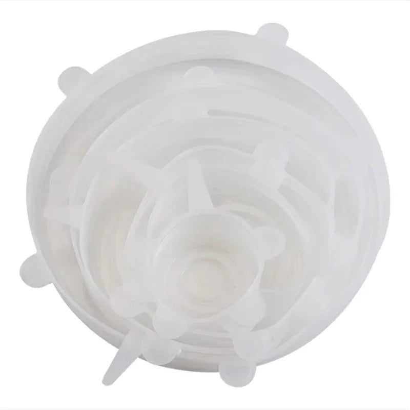 Couvercles Silicone Extensibles 6 Pièces — Conservation Alimentaire Réutilisable